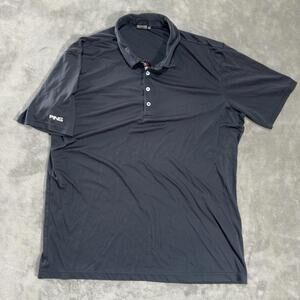 Ping Golf Polo Shirt Mens XL Black Short Sleeve Sensorcool